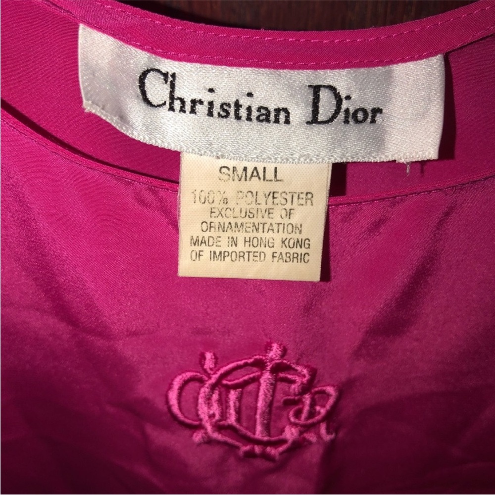 Vintage Christian Dior monogram tank top in fuchsia
